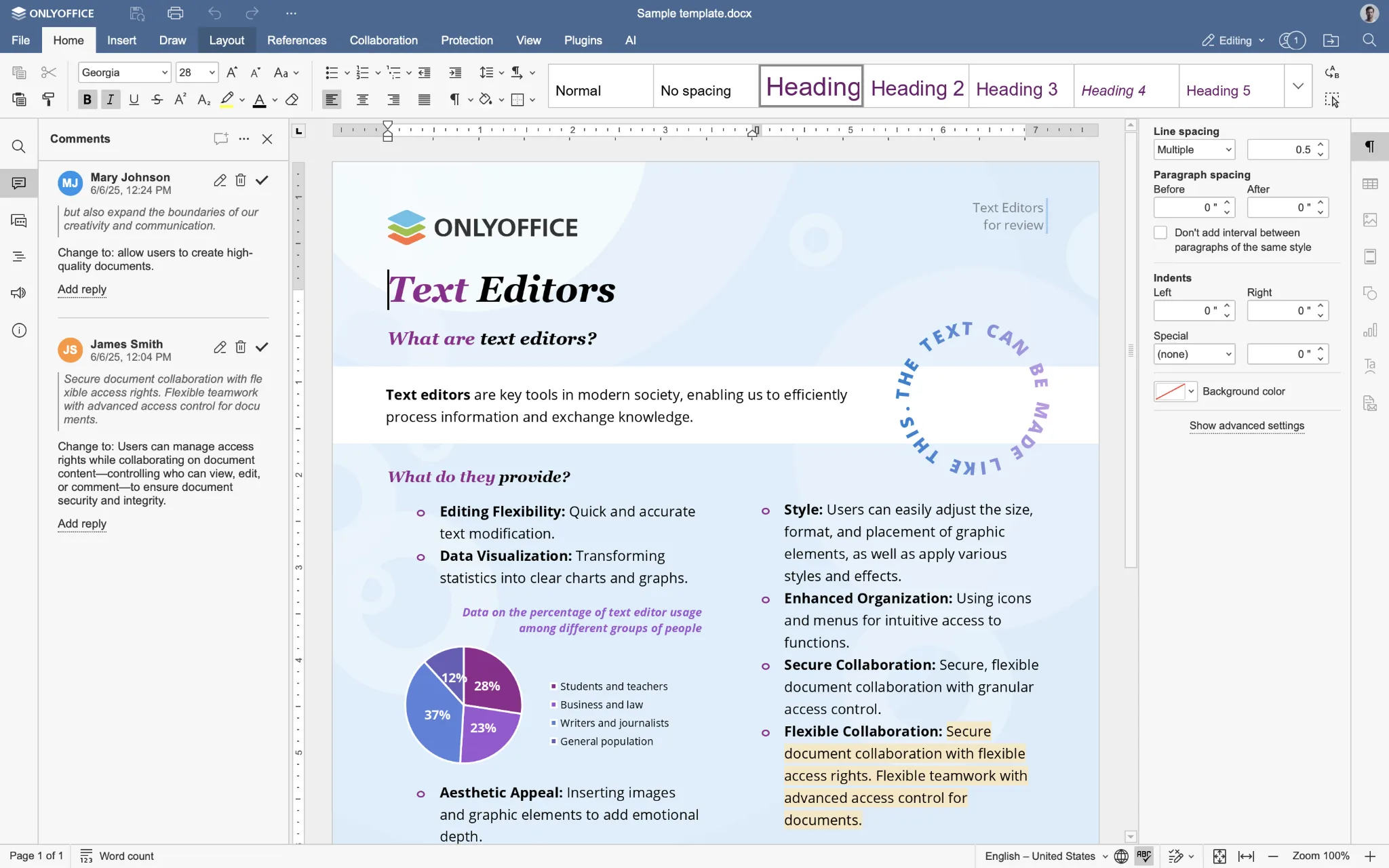 Online document editor